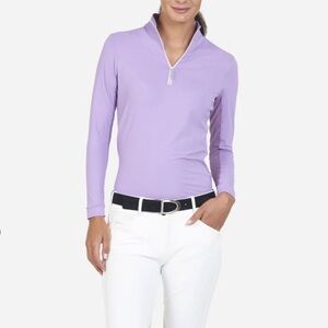 The Tailored Sportsman Icefil Sunshirt Orchid with Silver Zipper XS